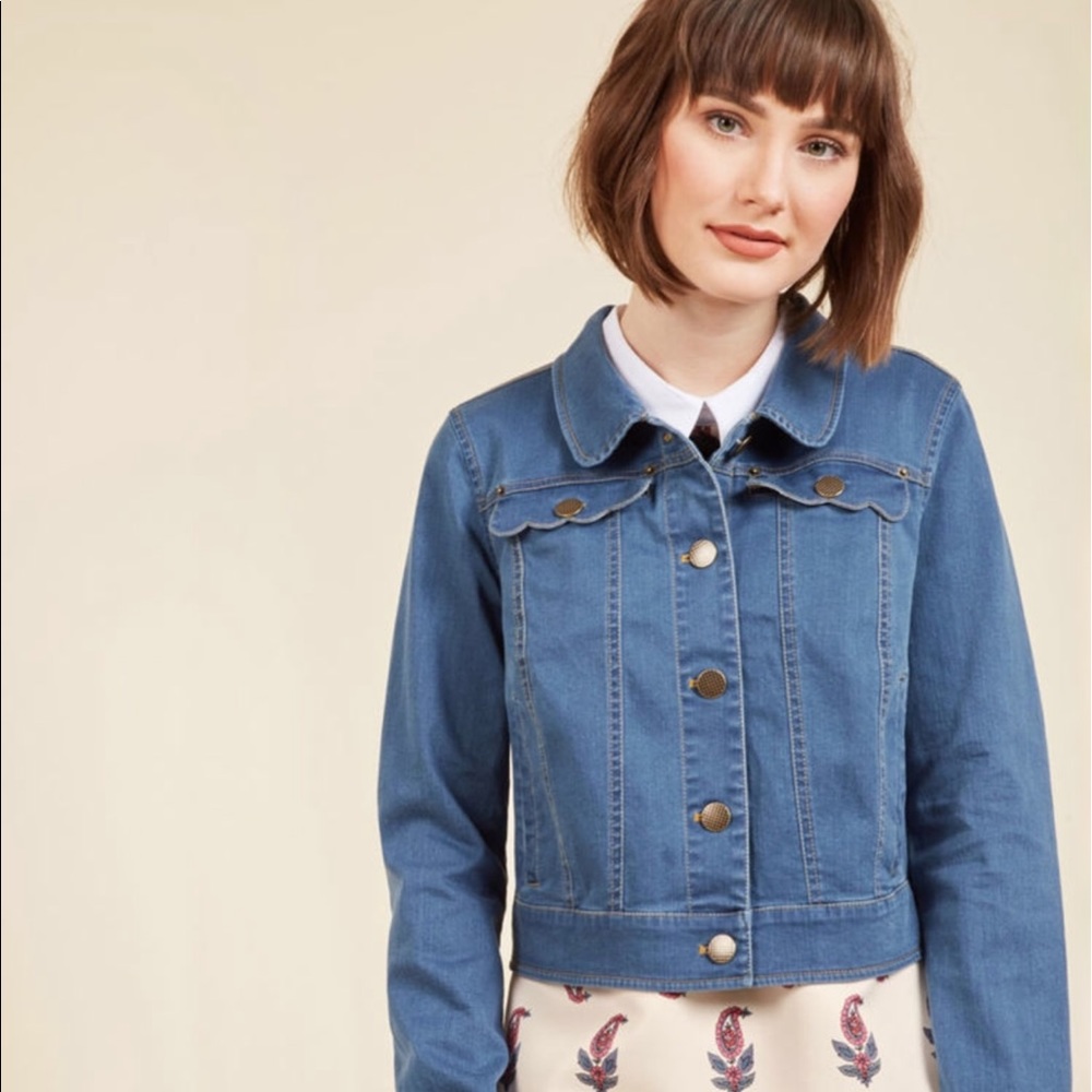 ModCloth Nudge of Nostalgia Jean Jacket